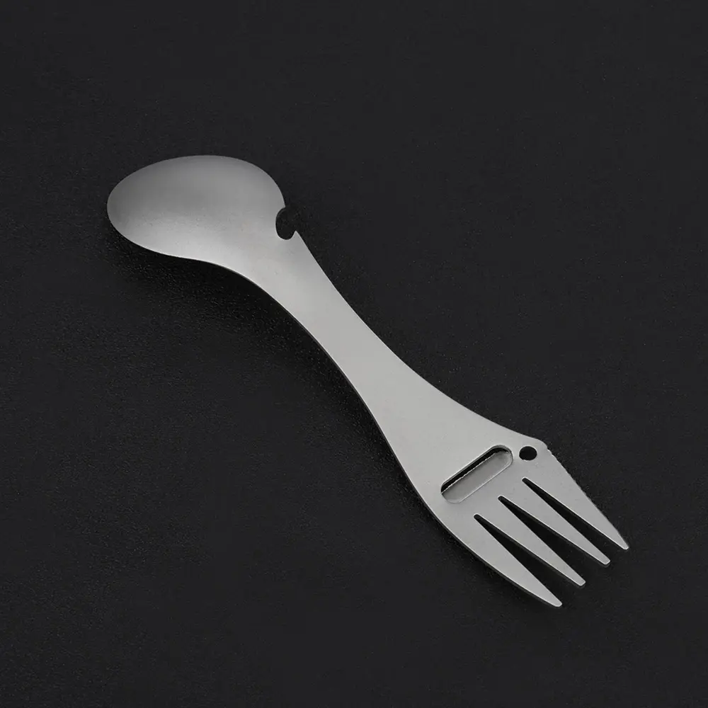 Titanium Alloy Picnic Cutlery Knife Fork Spoon Bottle Opener Outdoor Camping Ultralight Portable Multi Tools