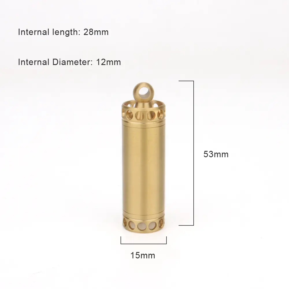 Small Brass Seal Waterproof Bottle EDC Tool For Camping Keychain Accessory