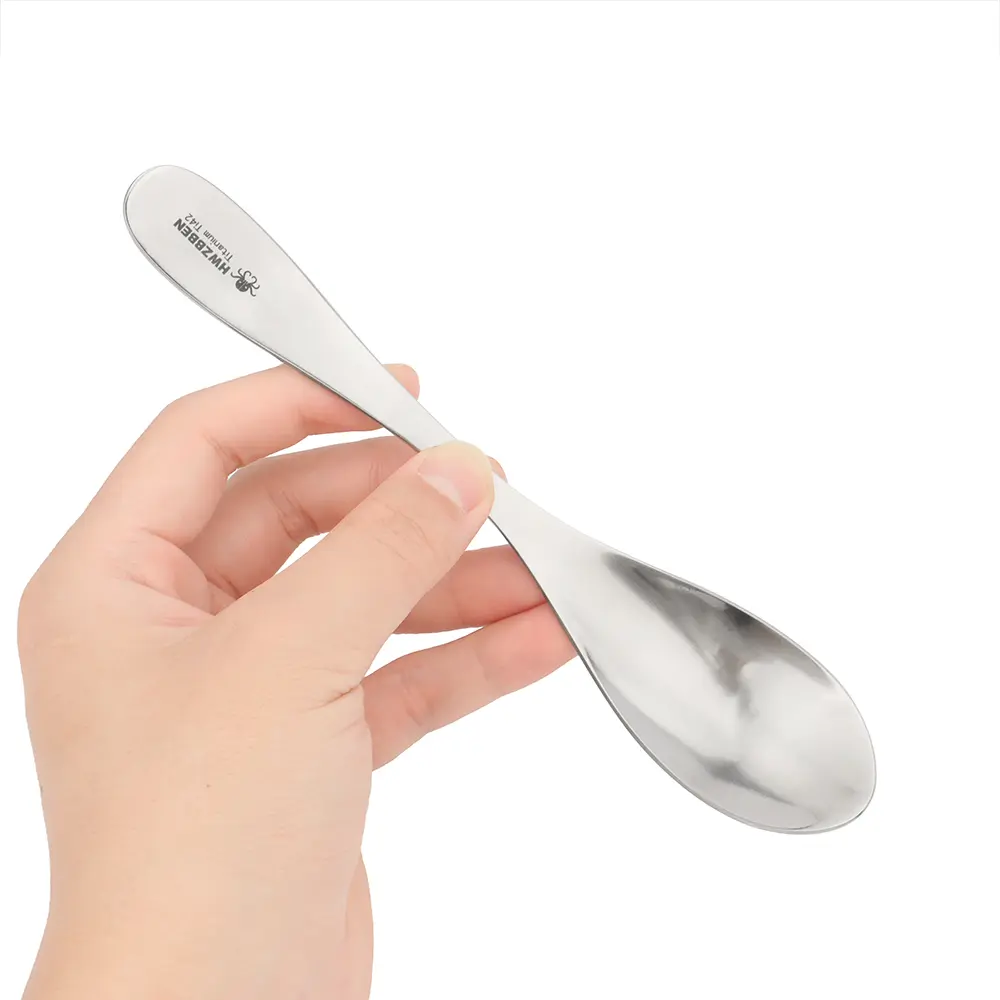 Cake Dessert Spoon Titanium Tableware Utensils Spoon Fork Outdoor Kitchen Travel Camping
