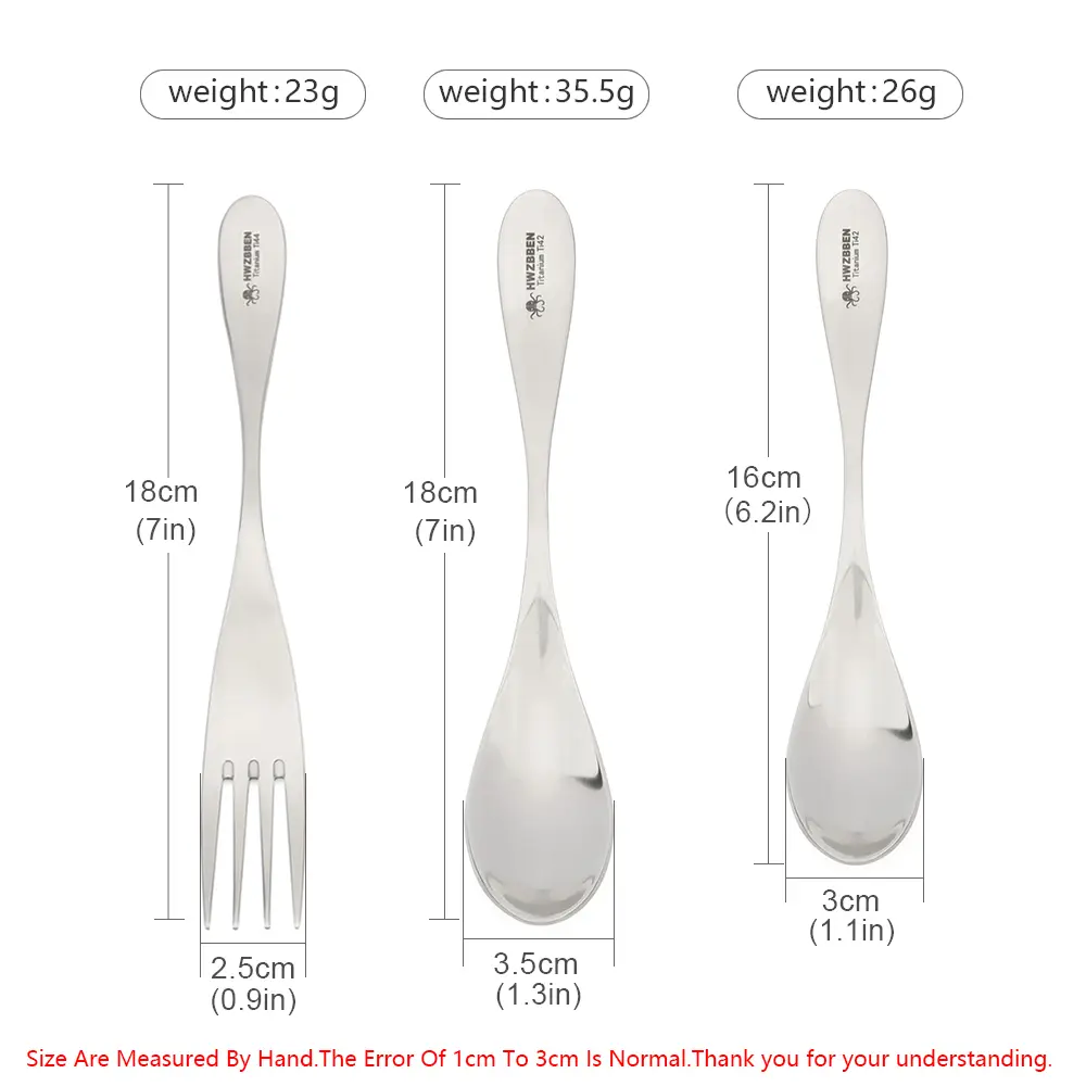Cake Dessert Spoon Titanium Tableware Utensils Spoon Fork Outdoor Kitchen Travel Camping