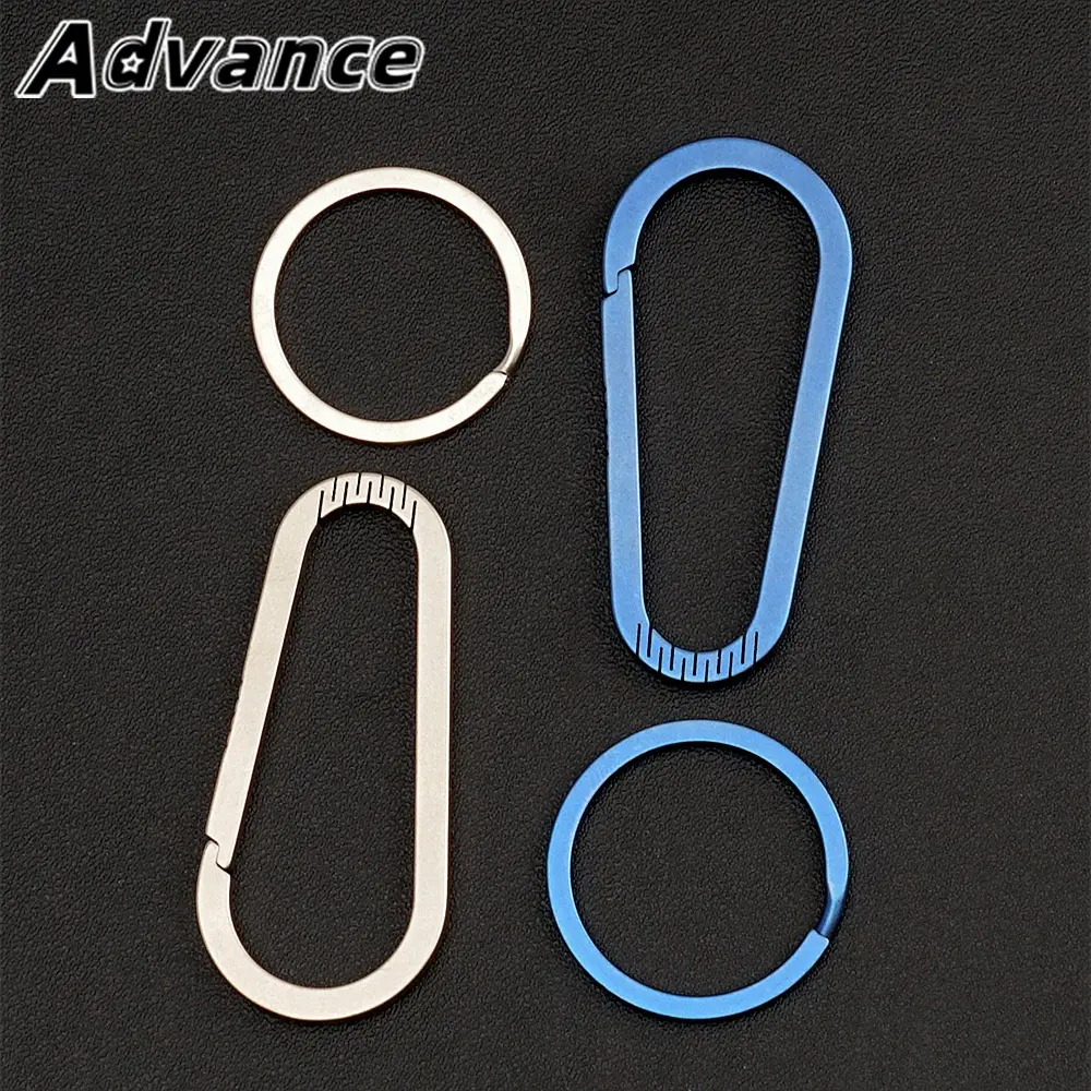 Titanium Alloy Buckle Car Key Chain Waist Hanging Keyring Multi Outdoor Tool