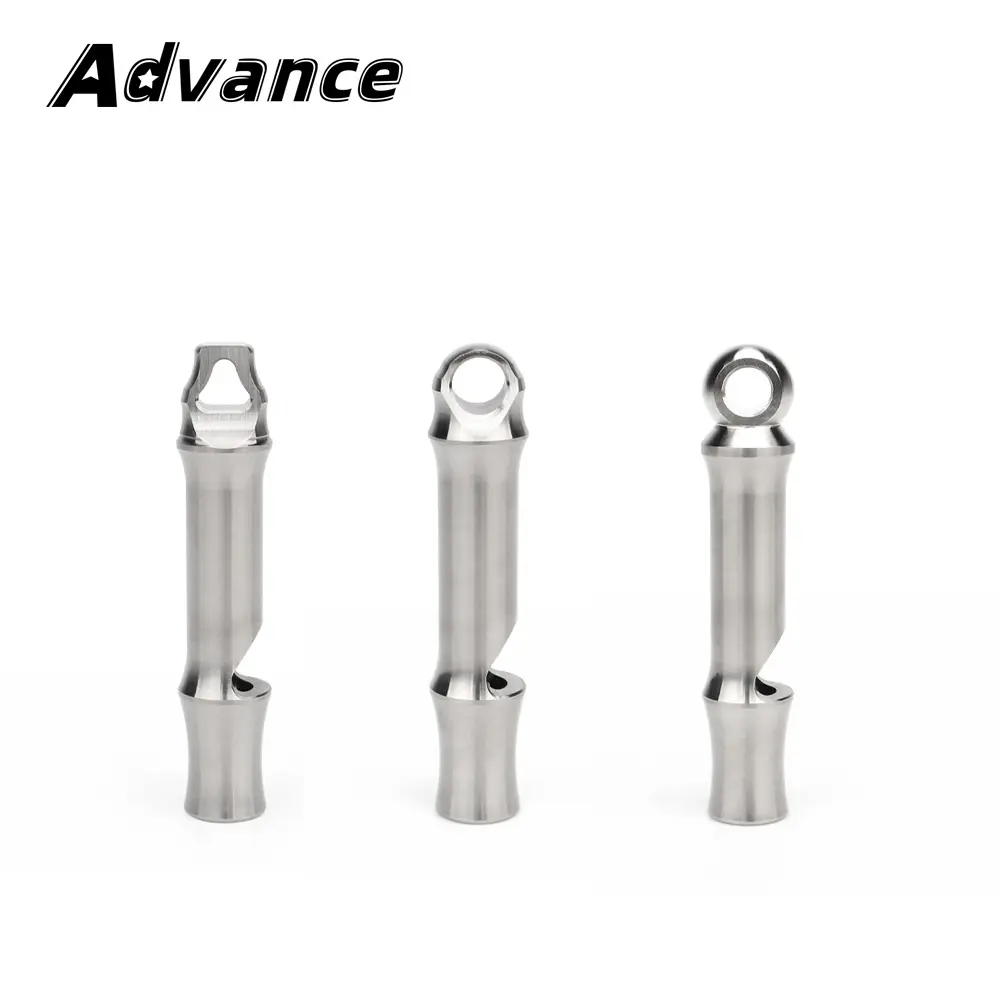 Titanium Alloy Single Tube Portable Hanging Hole Whistle High Frequency High Decibel Whistl Outdoor Camping Tools