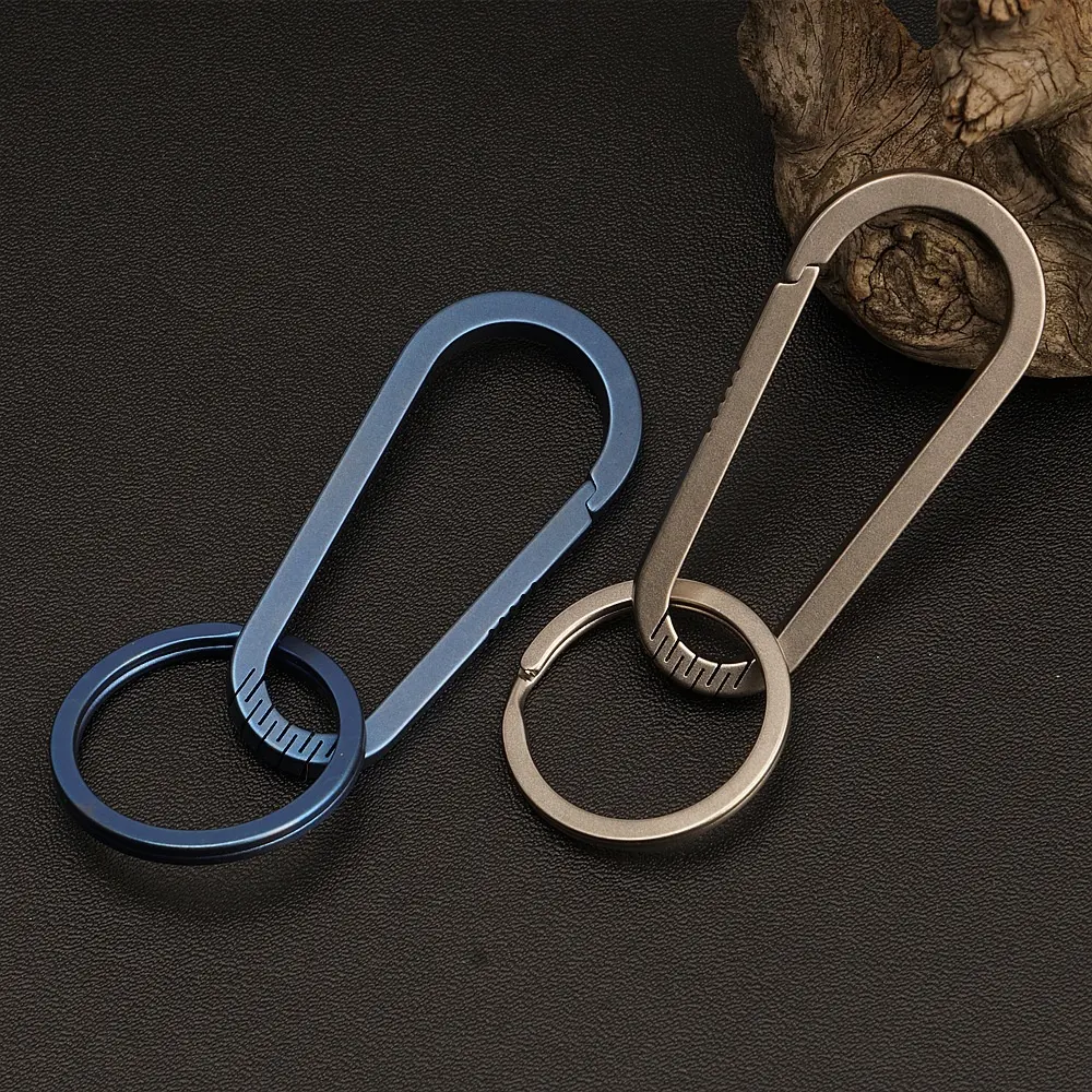Titanium Alloy Buckle Car Key Chain Waist Hanging Keyring Multi Outdoor Tool