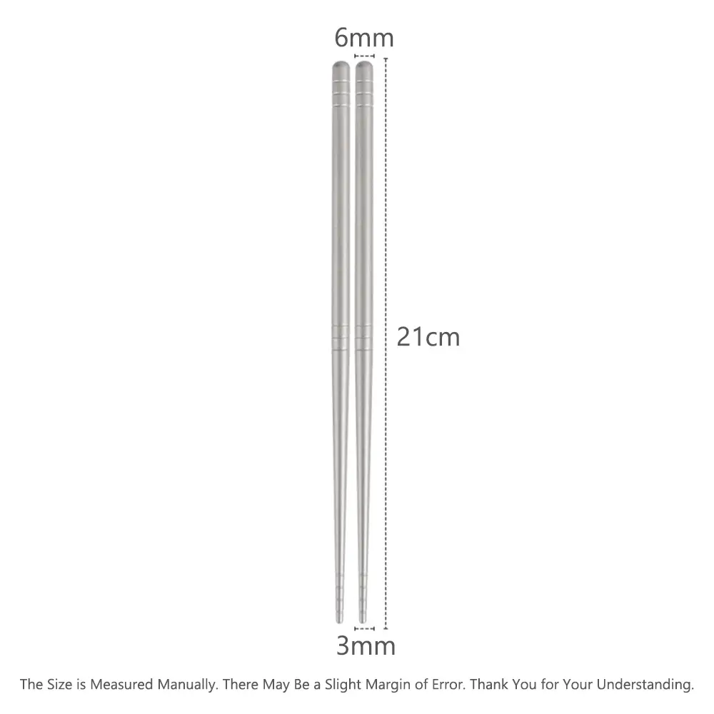 Solid Chopsticks Titanium Household Picnic Outdoor Camping Titanium Alloy Round Chopsticks