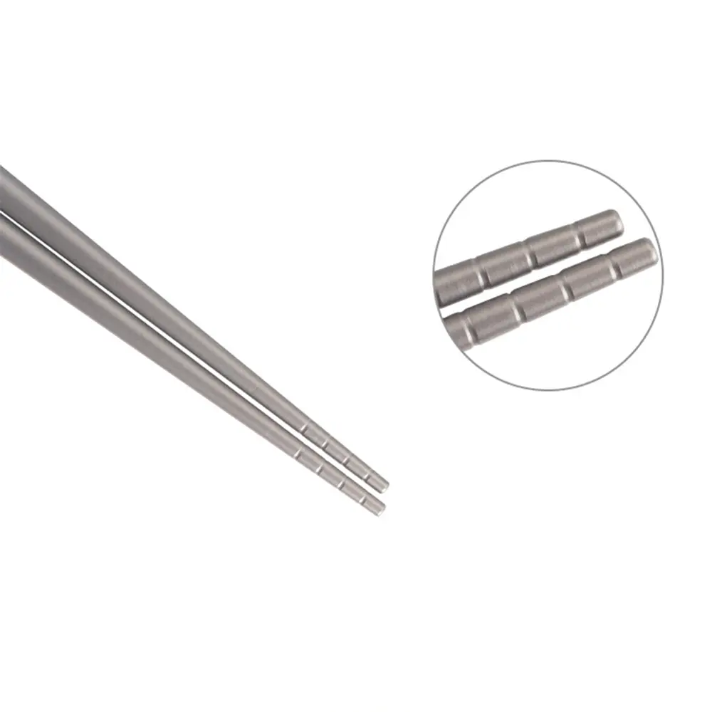 Solid Chopsticks Titanium Household Picnic Outdoor Camping Titanium Alloy Round Chopsticks