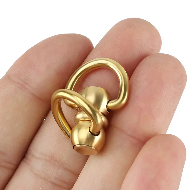 3pcs/lot Vintage Brass Double Rotation Key Ring Outdoor Small Tool EDC Buckle