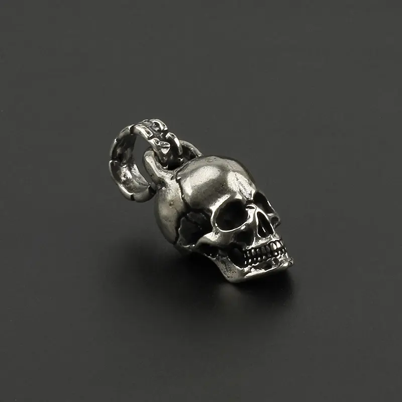 Brass Copper Skull Punk Keychains Pendant Key Chain Charms Key Ring Skeleton DIY Outdoor Accessories