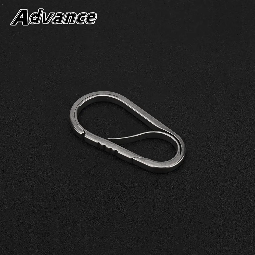 Titanium Alloy Springless Keychain Buckle Outdoor EDC Keyring Accessories Key Chain Tool