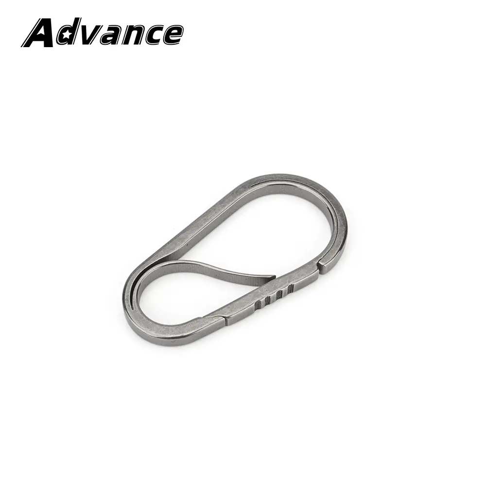 Titanium Alloy Springless Keychain Buckle Outdoor EDC Keyring Accessories Key Chain Tool