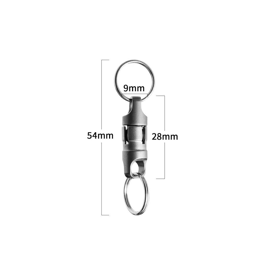 Titanium Alloy Universal Swivel Ring Keychain Rotating Buckle Outdoor Tool EDC