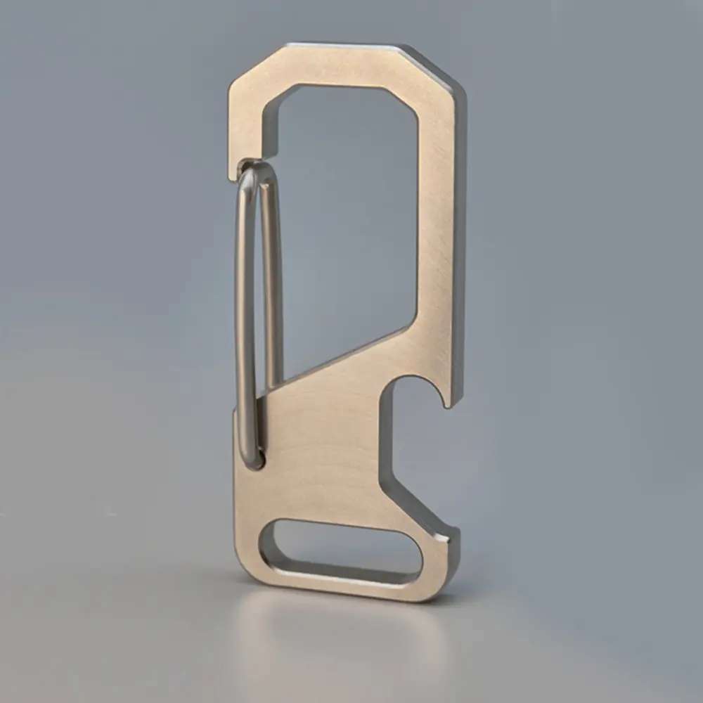 Titanium Alloy Buckle Car Keychain Metal Waist Belt Buckle Outdoor Tool Accessories