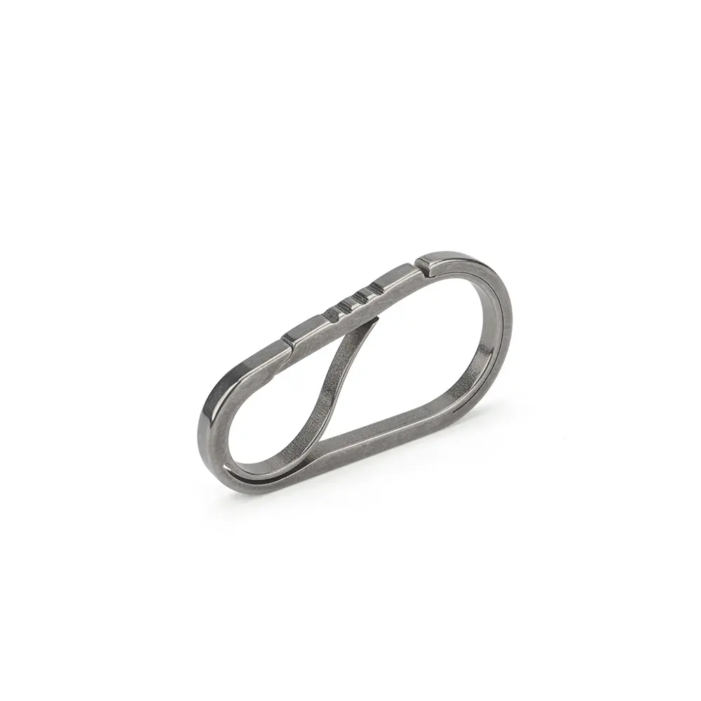 Titanium Alloy Springless Keychain Buckle Outdoor EDC Keyring Accessories Key Chain Tool