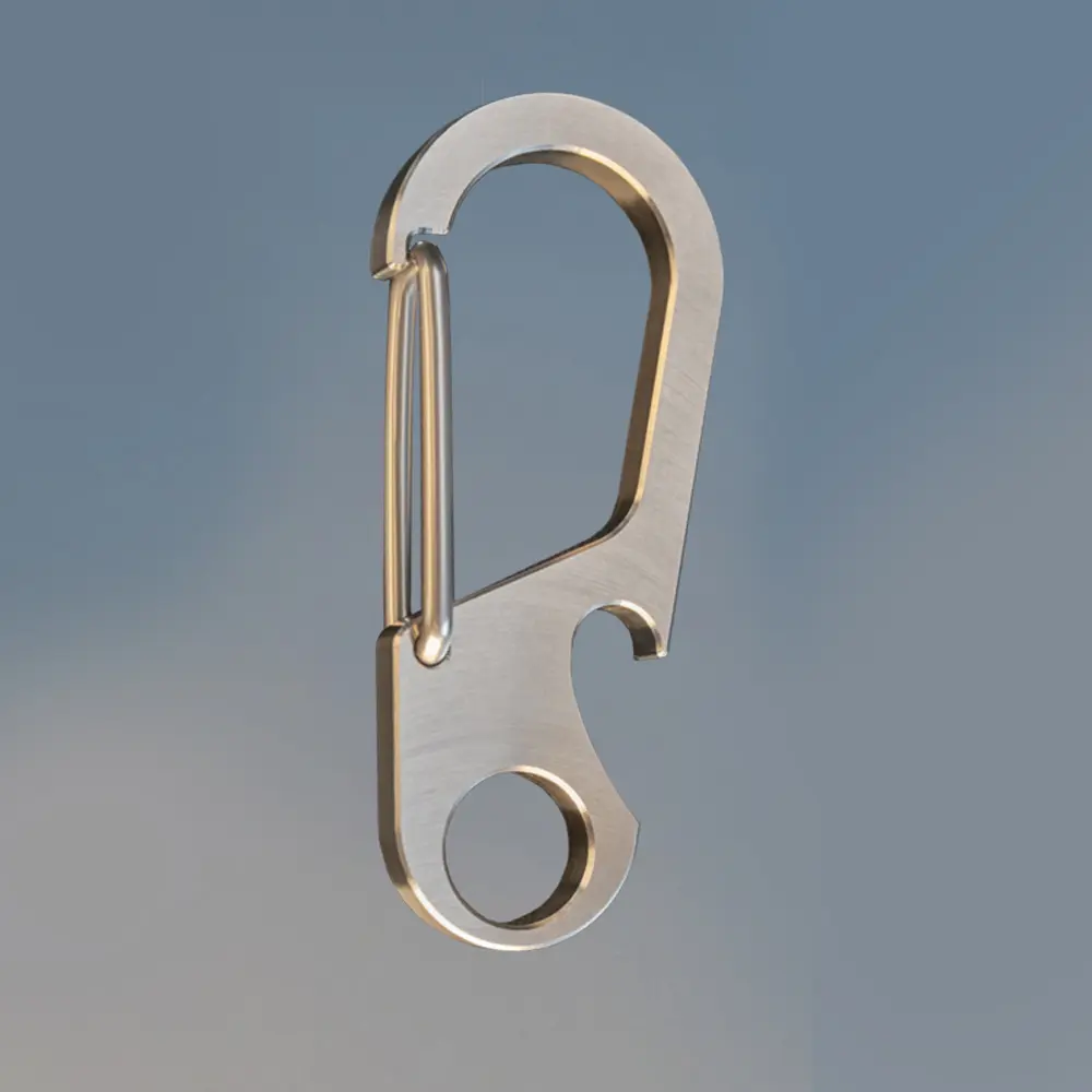 Titanium Alloy Buckle Car Keychain Metal Waist Belt Buckle Outdoor Tool Accessories
