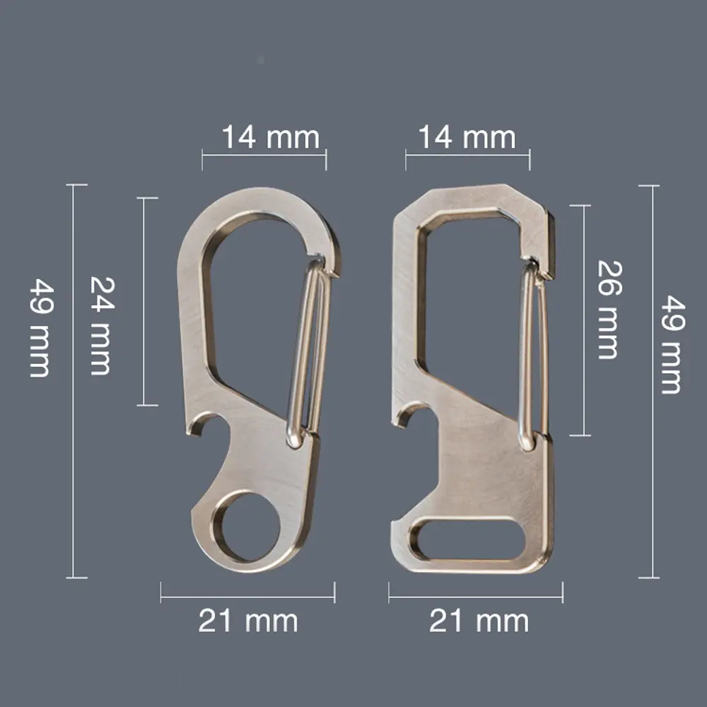 Titanium Alloy Buckle Car Keychain Metal Waist Belt Buckle Outdoor Tool Accessories