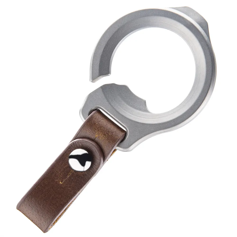 Titanium Alloy Leather Waist Belt Buckle Keychain Bottle Opener Car Pendant Portable Multifunctional EDC Outdoor Tool