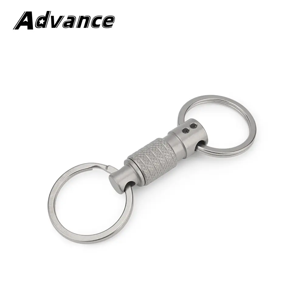 1pc Titanium Alloy Keychain Accessories Rotating Quick Release Buckle Outdoor Tool EDC