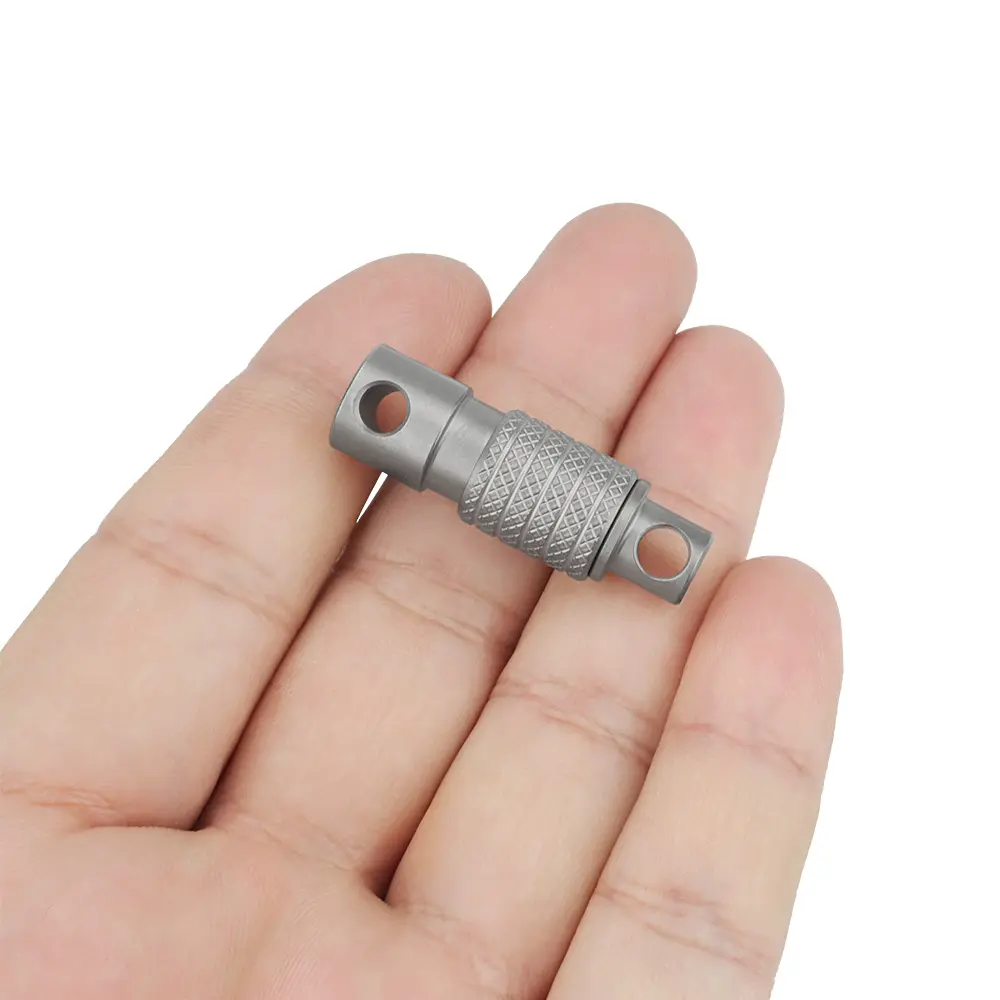 1pc Titanium Alloy Keychain Accessories Rotating Quick Release Buckle Outdoor Tool EDC