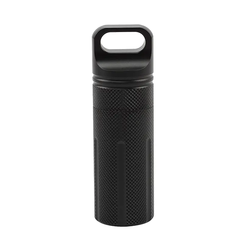 Aluminum Alloy Waterproof Canister Seal Bottle Toothpick Box Outdoor Camping Small Tool