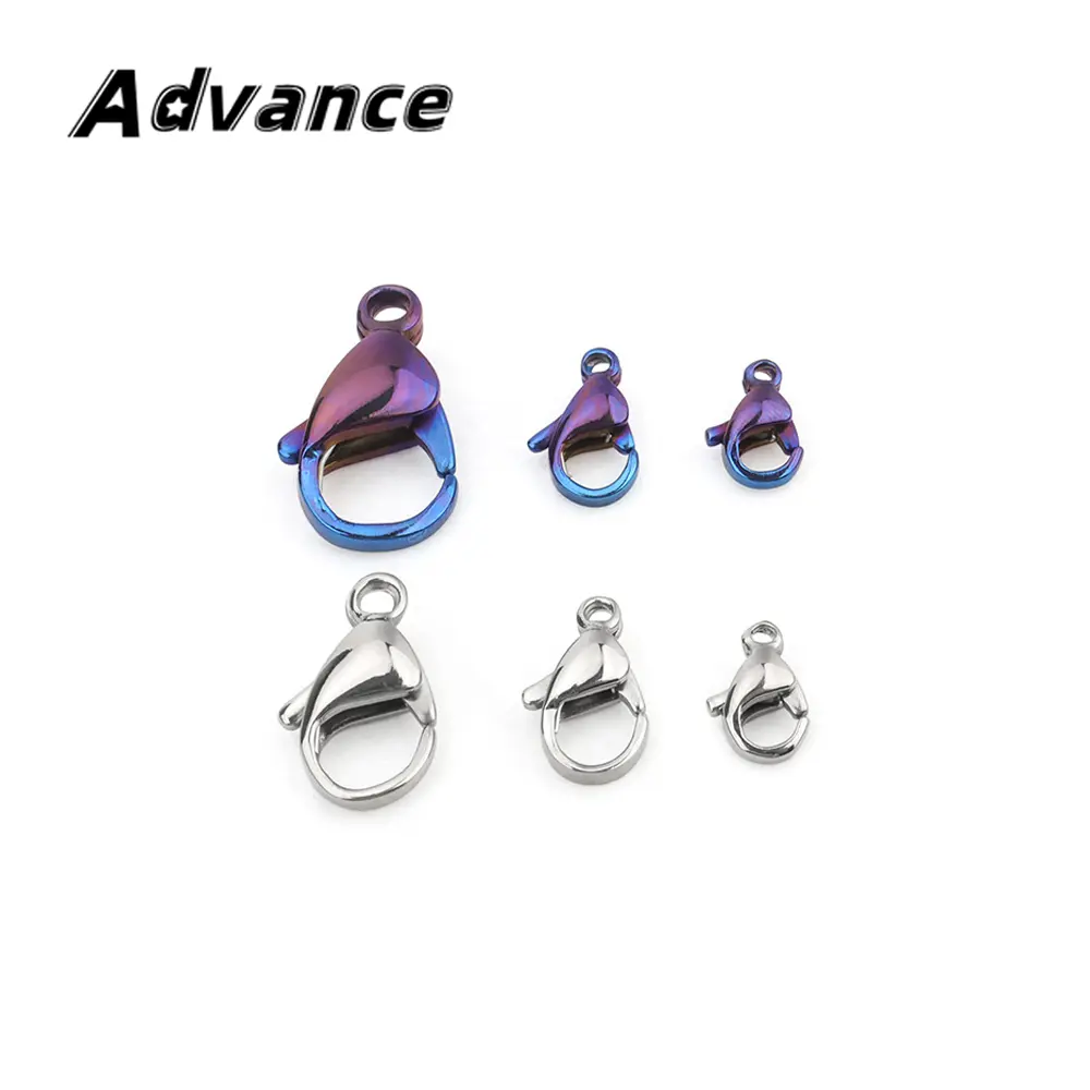 2pcs Buckle Titanium Alloy Lobster Shape Necklace Connecting Buckle Key Chain Accessories Pendant Fastener Outdoor Tool