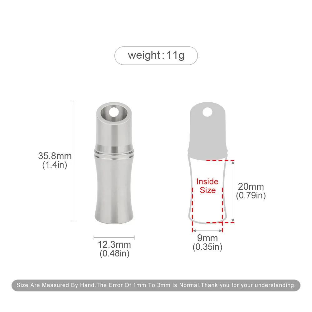 Stainless Steel Mini Seal Bottle Bamboo Shape Box Outdoor Camping Small Tool