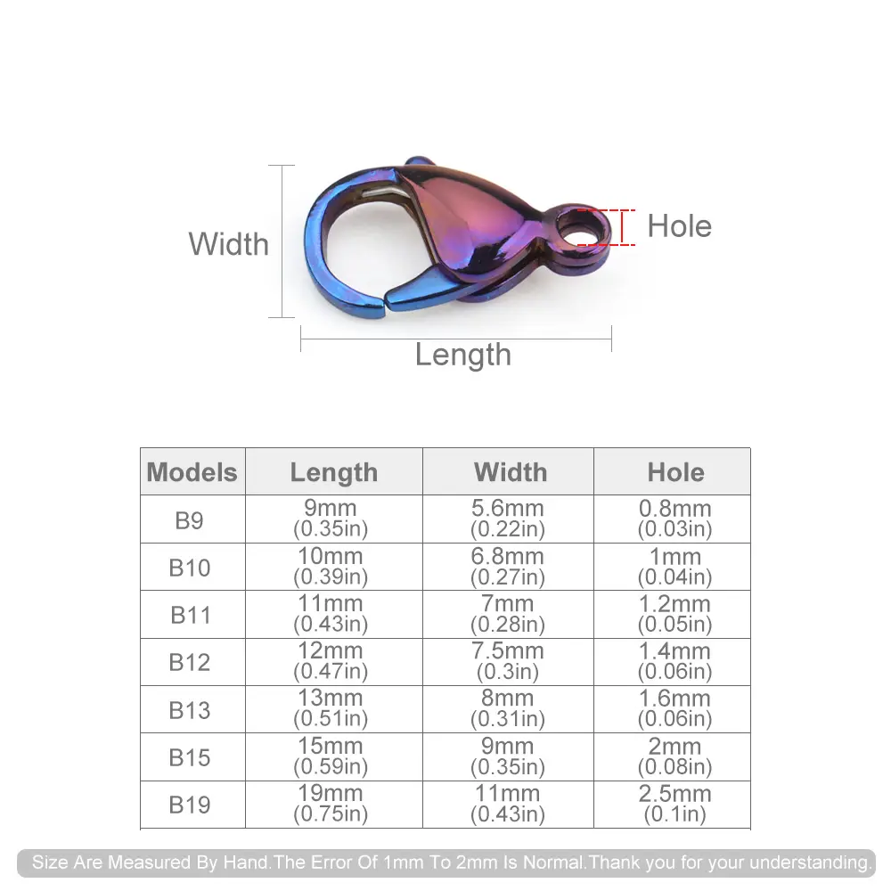 2pcs Buckle Titanium Alloy Lobster Shape Necklace Connecting Buckle Key Chain Accessories Pendant Fastener Outdoor Tool