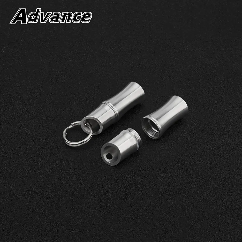 Stainless Steel Mini Seal Bottle Bamboo Shape Box Outdoor Camping Small Tool