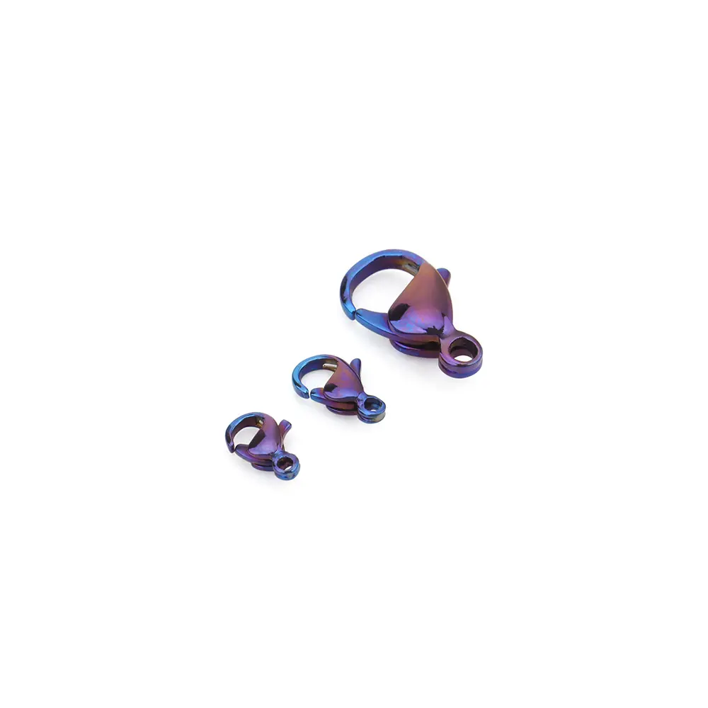 2pcs Buckle Titanium Alloy Lobster Shape Necklace Connecting Buckle Key Chain Accessories Pendant Fastener Outdoor Tool