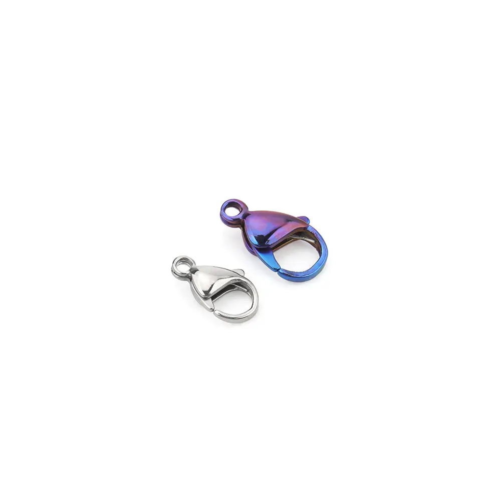 2pcs Buckle Titanium Alloy Lobster Shape Necklace Connecting Buckle Key Chain Accessories Pendant Fastener Outdoor Tool