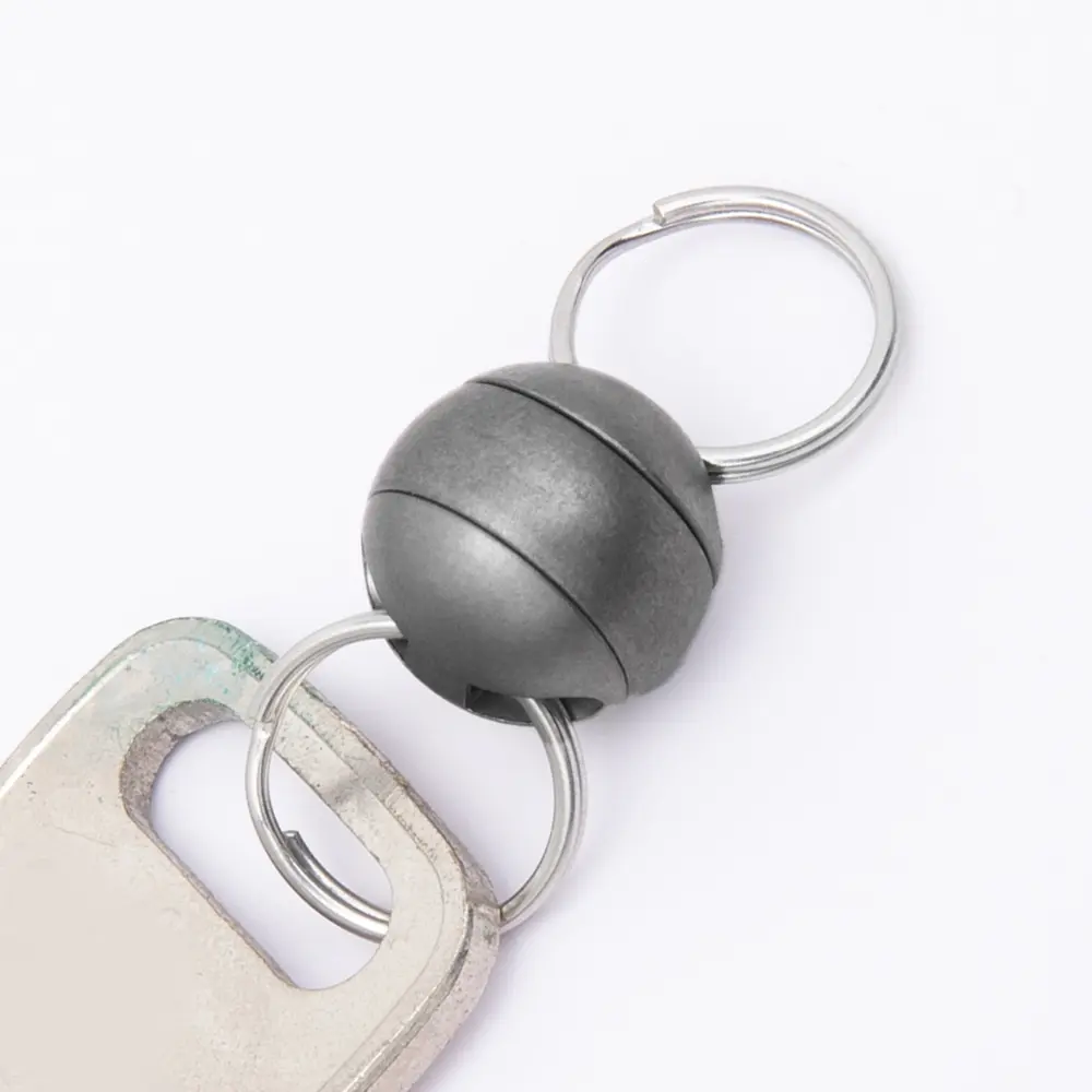 Ball Shape Titanium Alloy Keyring Rotary Buckle Gift Outdoor Tool EDC