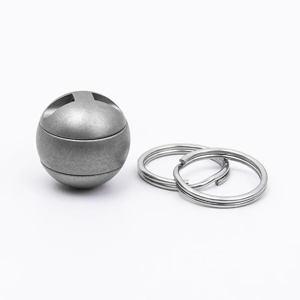 Ball Shape Titanium Alloy Keyring Rotary Buckle Gift Outdoor Tool EDC