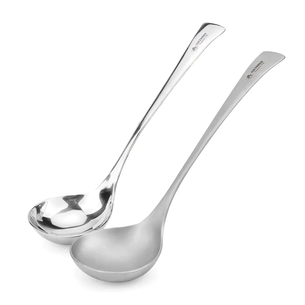 Titanium Big Spoon Picnic Utensil Outdoor Camping Spoon Food Scoop Condiment Spices