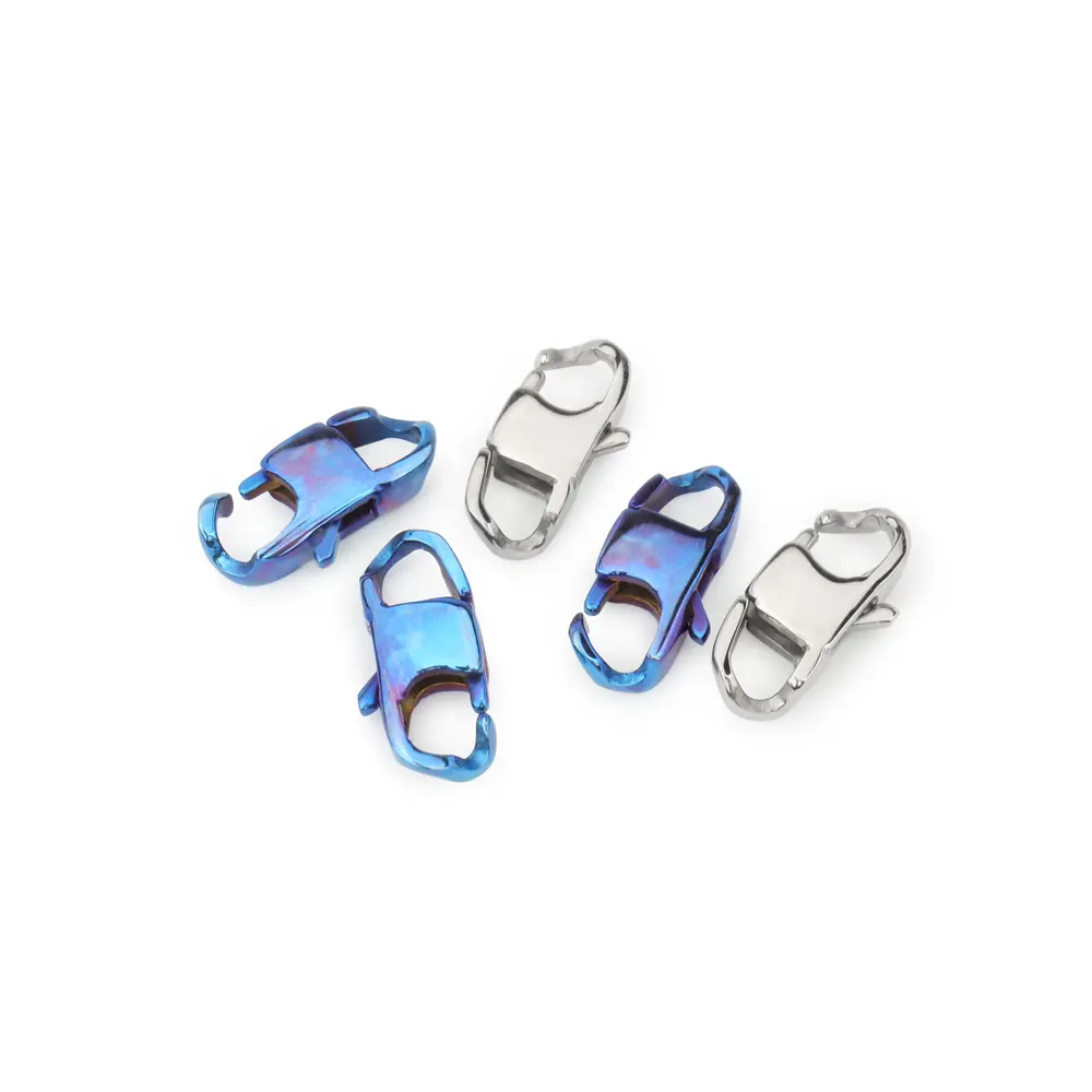 2pcs Mini Buckle Chain Connection Titanium Lobster Clasp Keychain DIY Rope Hasp Outdoor Tool Bracelet Accessories