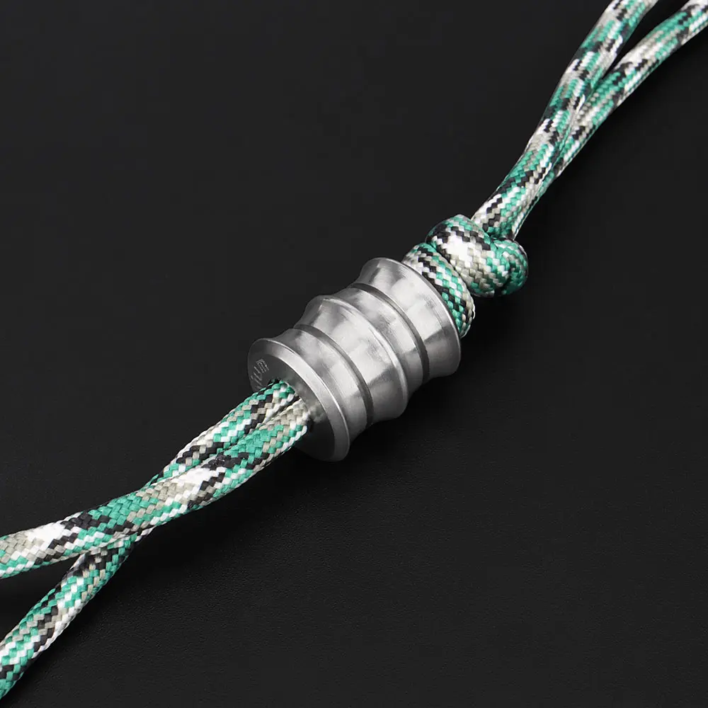 Titanium Alloy Knife Beads Titanium Umbrella Rope Paracord Tail Bead Silvery Drop Cool Shape Keyring Pendant Accessories