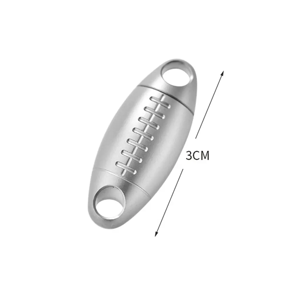 Rugby Shape Creative Buckle Titanium Alloy Keychain Football  Multi-function Outdoor Tool EDC