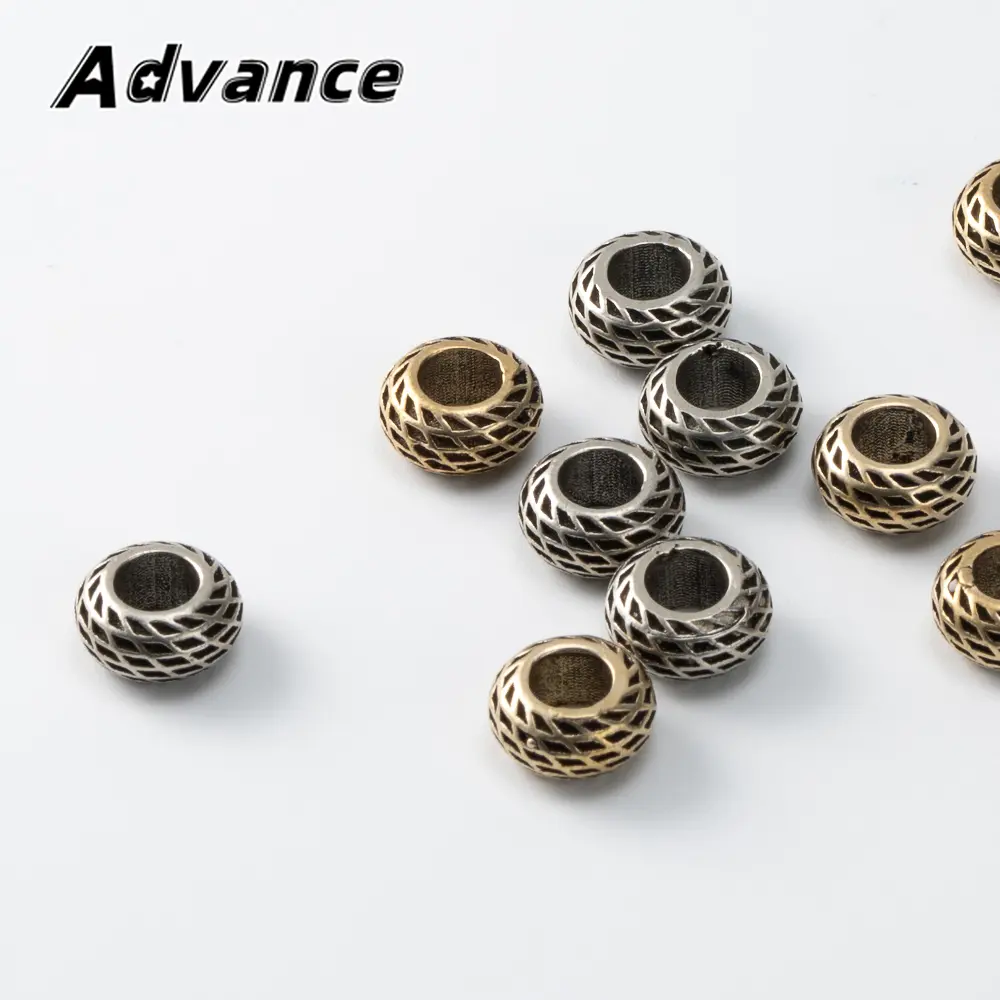 5pcs DIY Bead Brass Paracord Rope Pendant Keyring Accessories