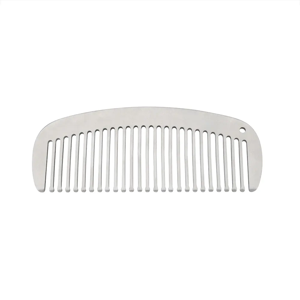 Titanium Alloy Comb Super Light Titanium Comb Outdoor Small Tool Suitable for Outdoor Use Key Chain Pendant