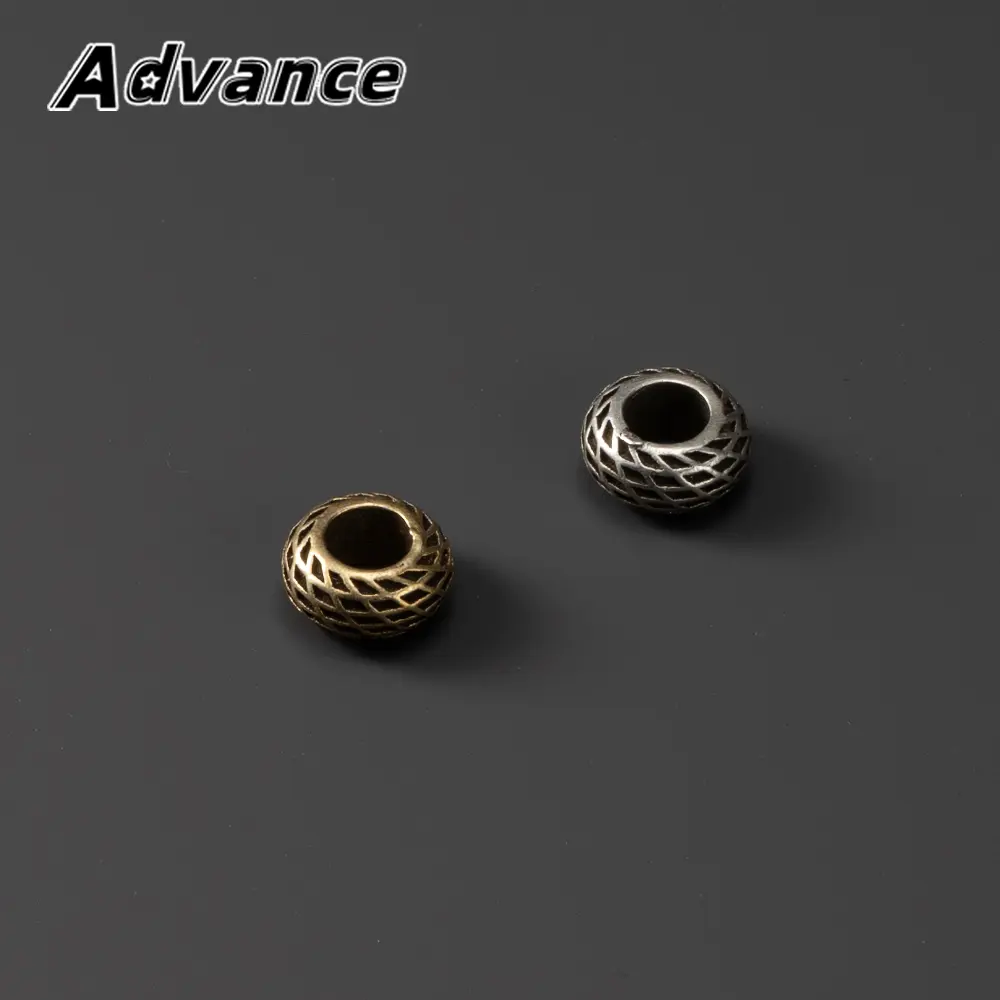 5pcs DIY Bead Brass Paracord Rope Pendant Keyring Accessories