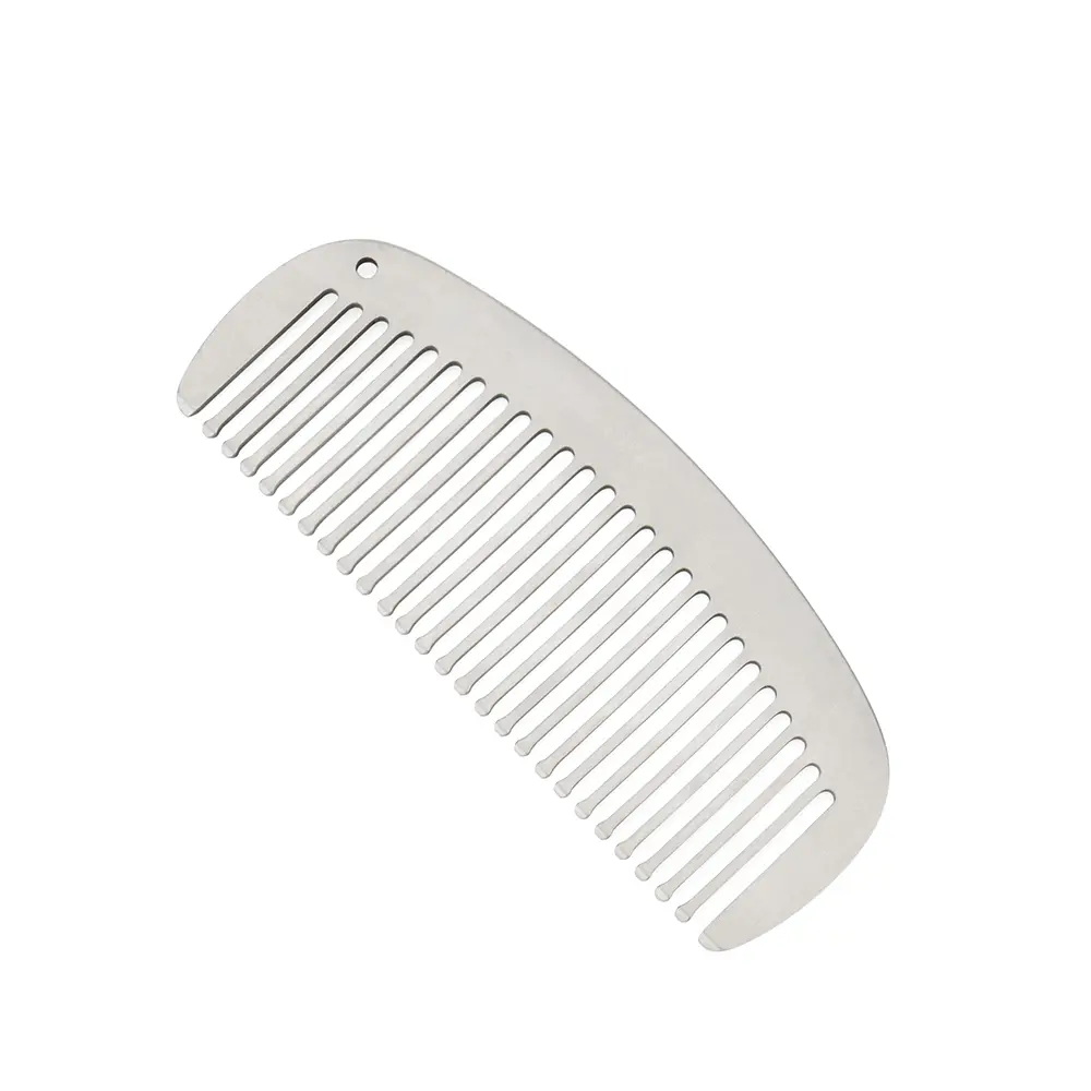 Titanium Alloy Comb Super Light Titanium Comb Outdoor Small Tool Suitable for Outdoor Use Key Chain Pendant