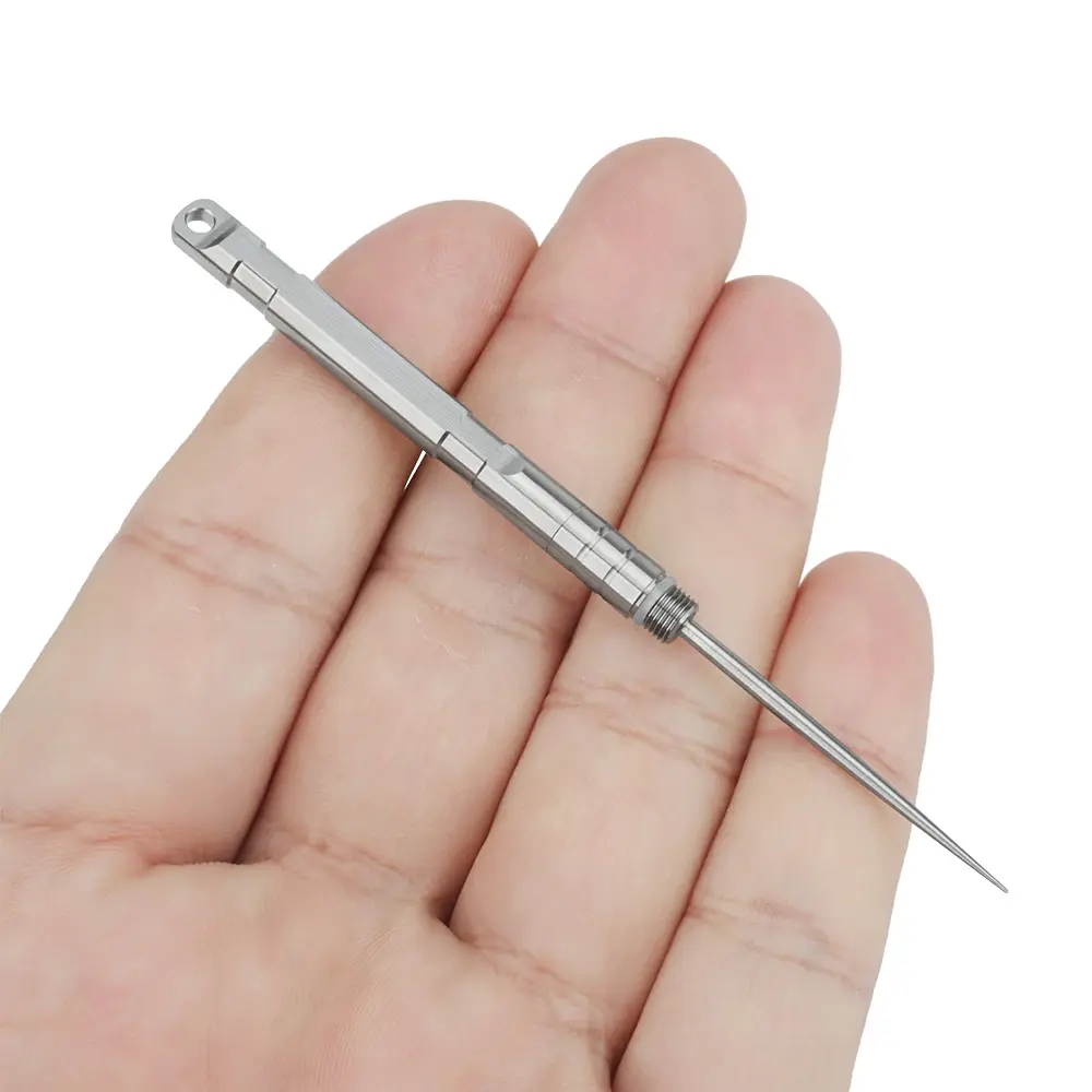 Titanium Alloy Toothpick Multi Functional Fruit Stick Toothpick Holder Portable Outdoor EDC Tool