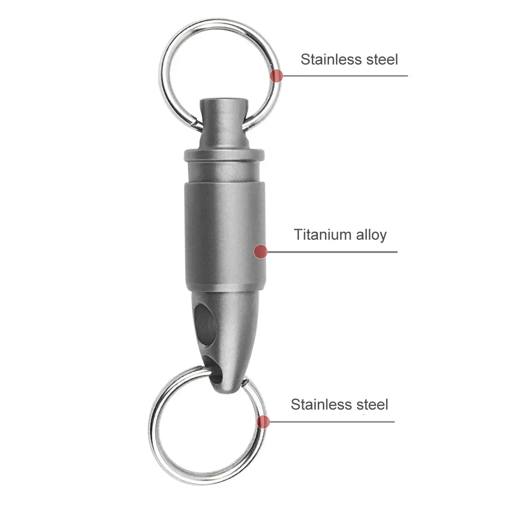 Mini Swivel Ring Buckle Titanium Alloy Keyring Rotary Man Gift Outdoor Tool EDC