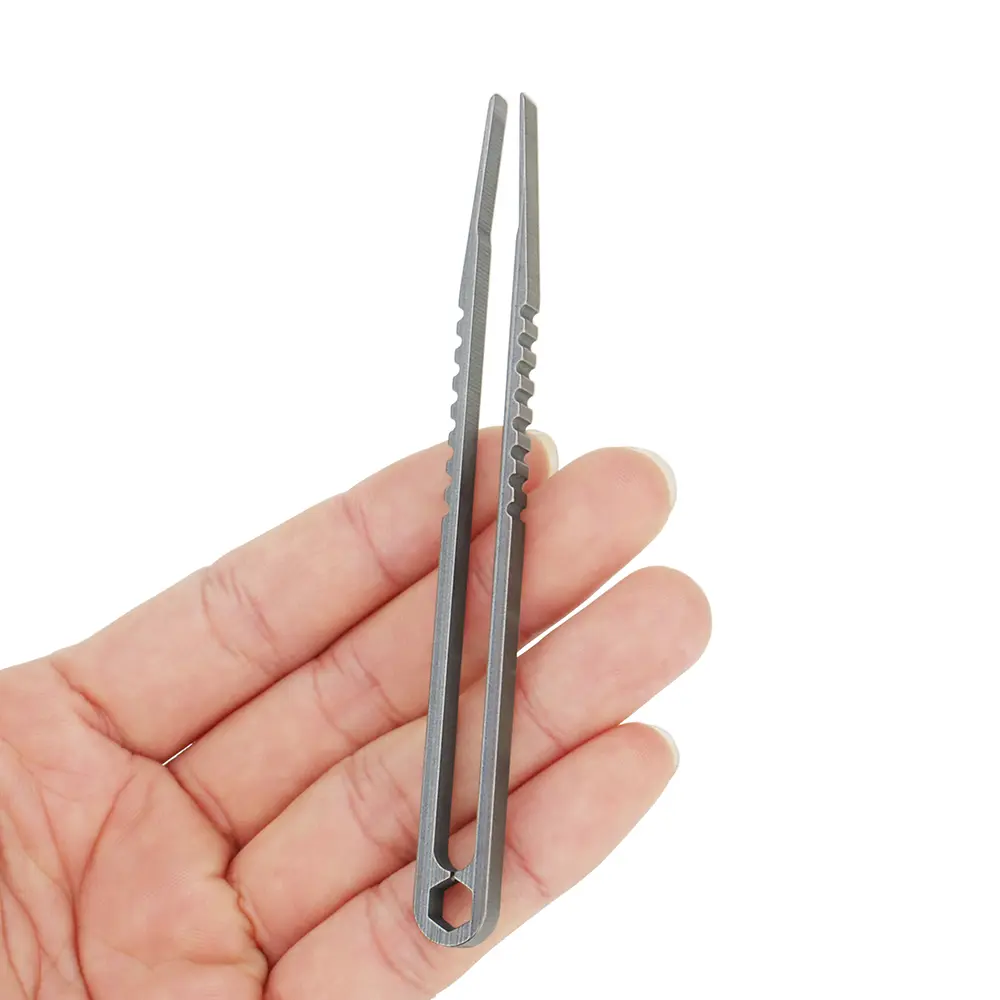 1pc Big Titanium Tweezer Titanium Alloy Clip Portable Nipper EDC Outdoor Tool