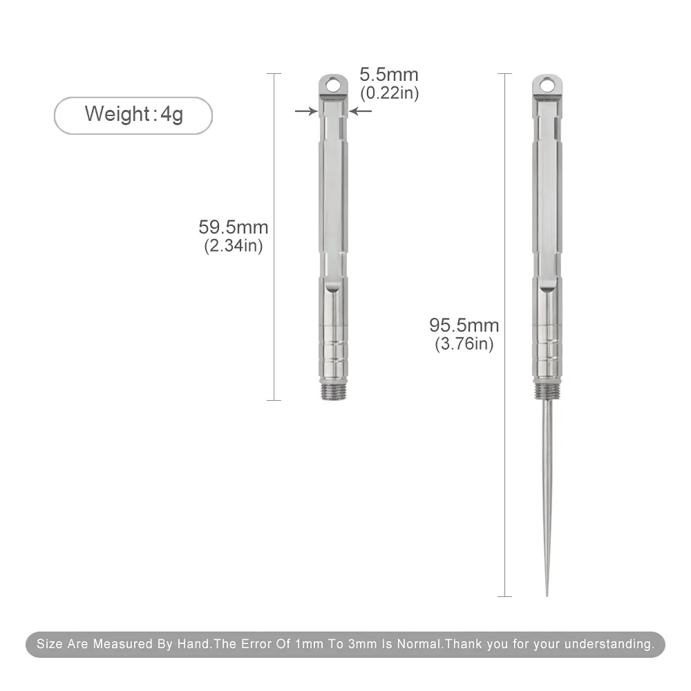 Titanium Alloy Toothpick Multi Functional Fruit Stick Toothpick Holder Portable Outdoor EDC Tool