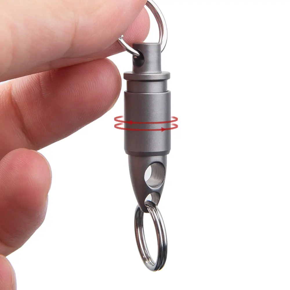 Mini Swivel Ring Buckle Titanium Alloy Keyring Rotary Man Gift Outdoor Tool EDC