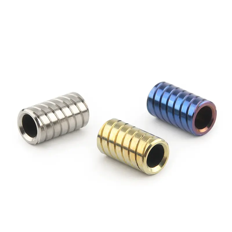 Small Twill Titanium Alloy Knife Beads Titanium Yellow Mini Paracord Accessory DIY Pendant