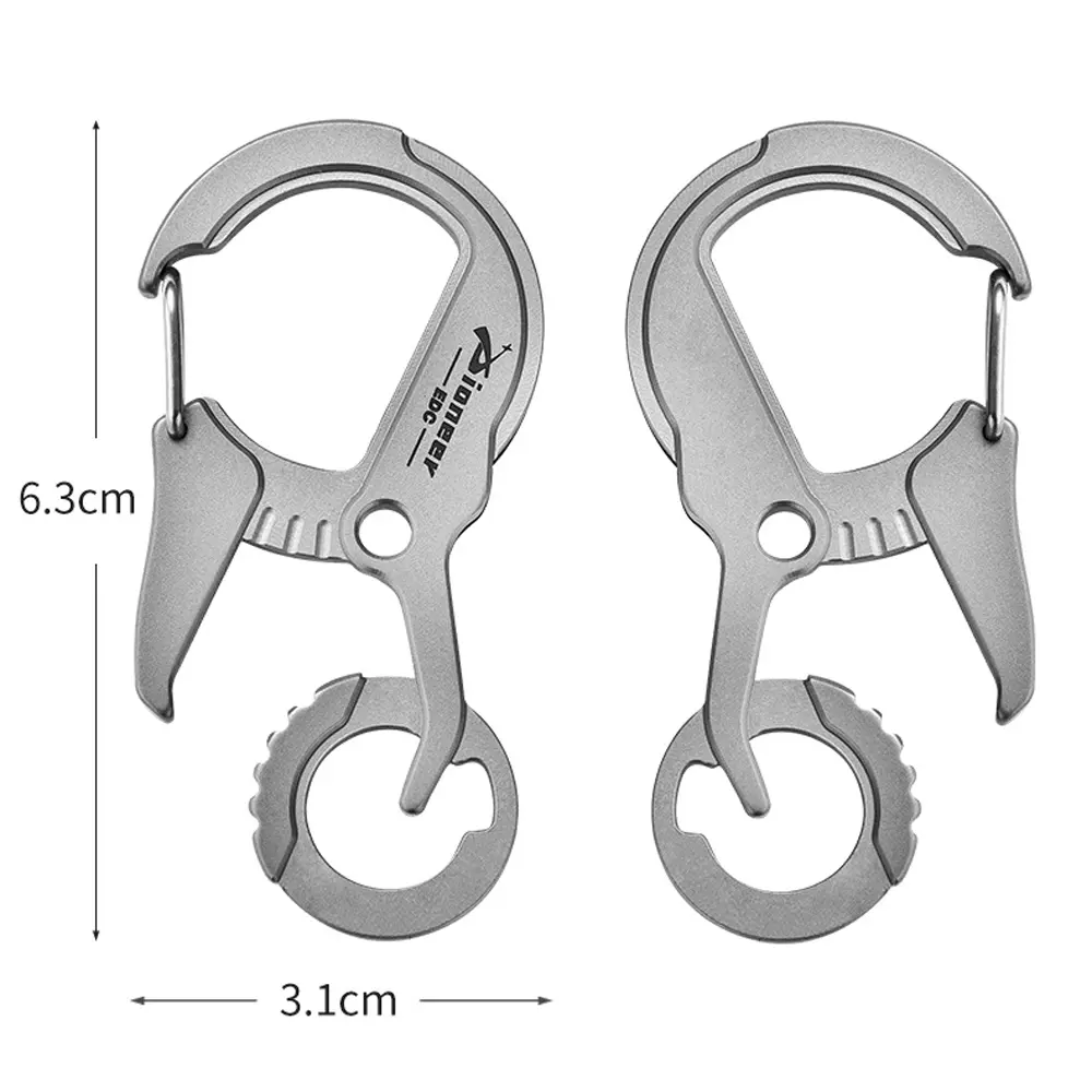 Titanium Alloy Keychain Multi-function Bottle Opener Waist Buckle Key Ring Accessories Outdoor Tool EDC