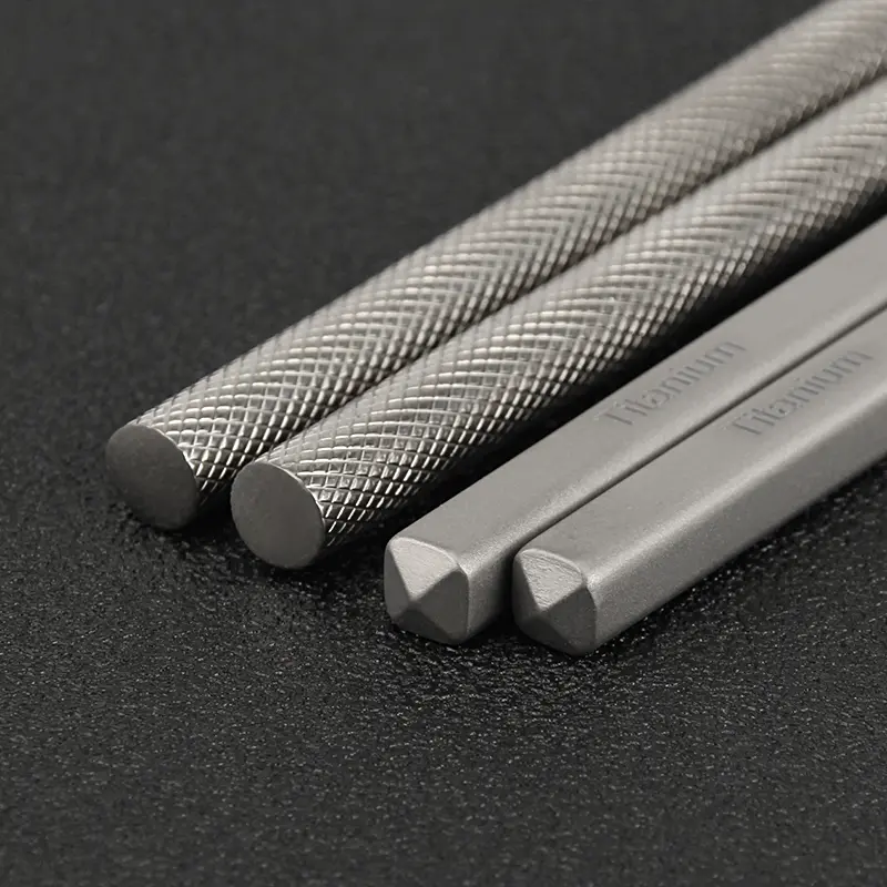 Titanium Chopsticks Reusable Travel Non-slip Chopsticks Camping Picnic Tableware Titanium Alloy Solid Chopstick