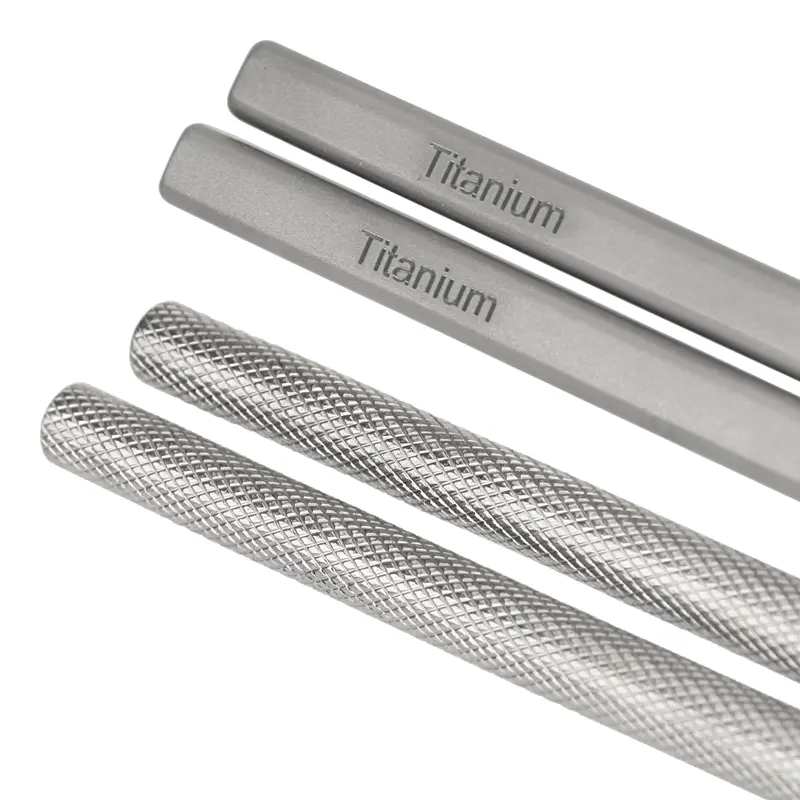 Titanium Chopsticks Reusable Travel Non-slip Chopsticks Camping Picnic Tableware Titanium Alloy Solid Chopstick