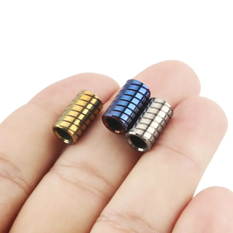 Small Twill Titanium Alloy Knife Beads Titanium Yellow Mini Paracord Accessory DIY Pendant
