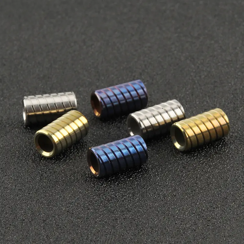 Small Twill Titanium Alloy Knife Beads Titanium Yellow Mini Paracord Accessory DIY Pendant