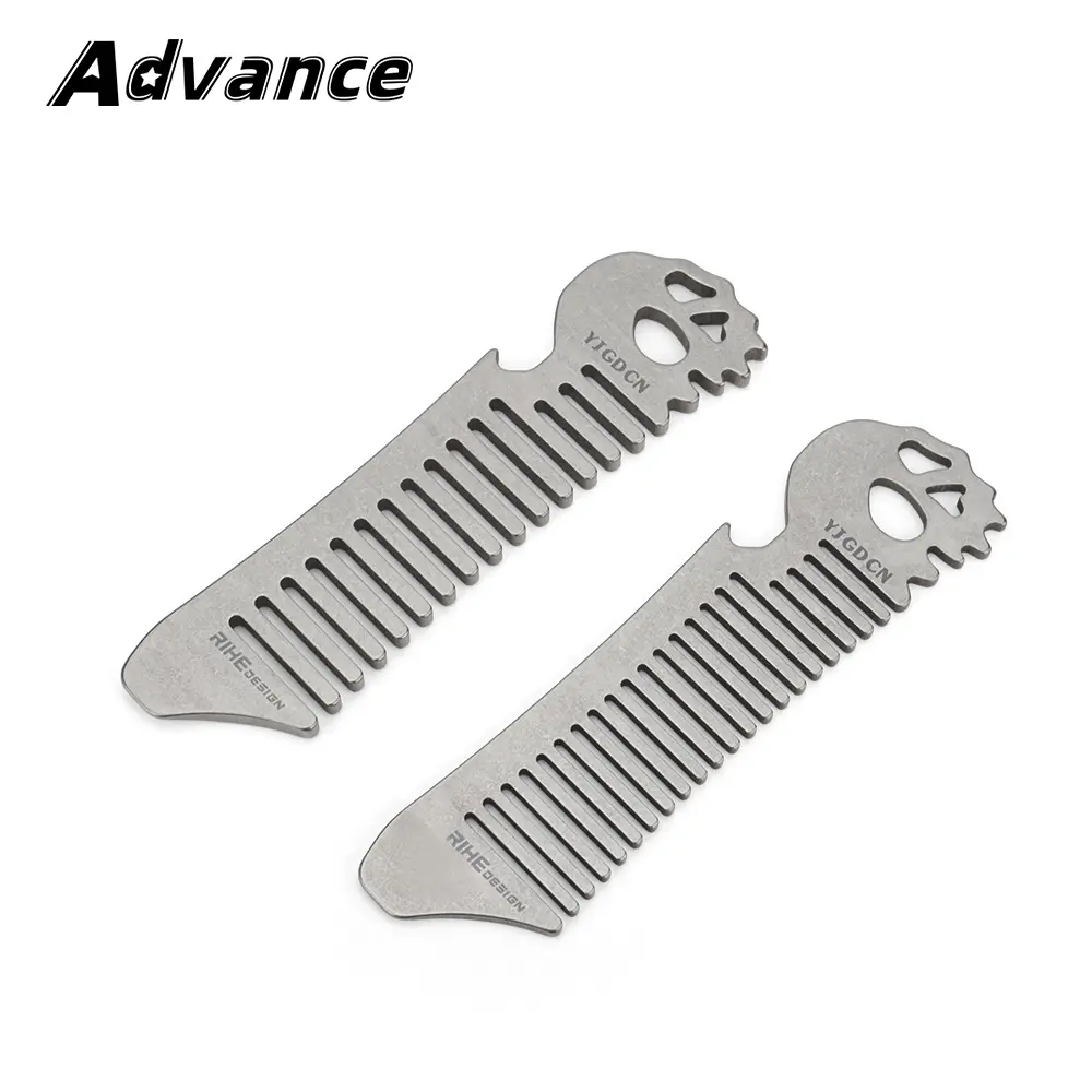 Small Size Titanium Alloy Comb Care Hair Bottle Opener Multifunctional Comb Outdoor EDC Tool Key Chain Accessories